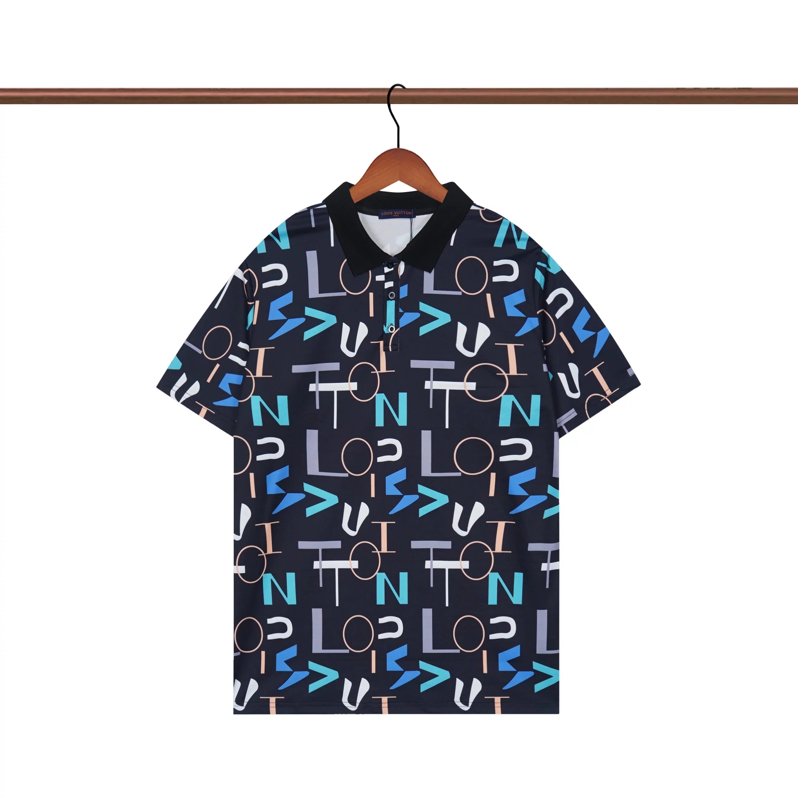 Louis Vuitton Checkerboard Monogram Polo Black Polo Shirt - 20