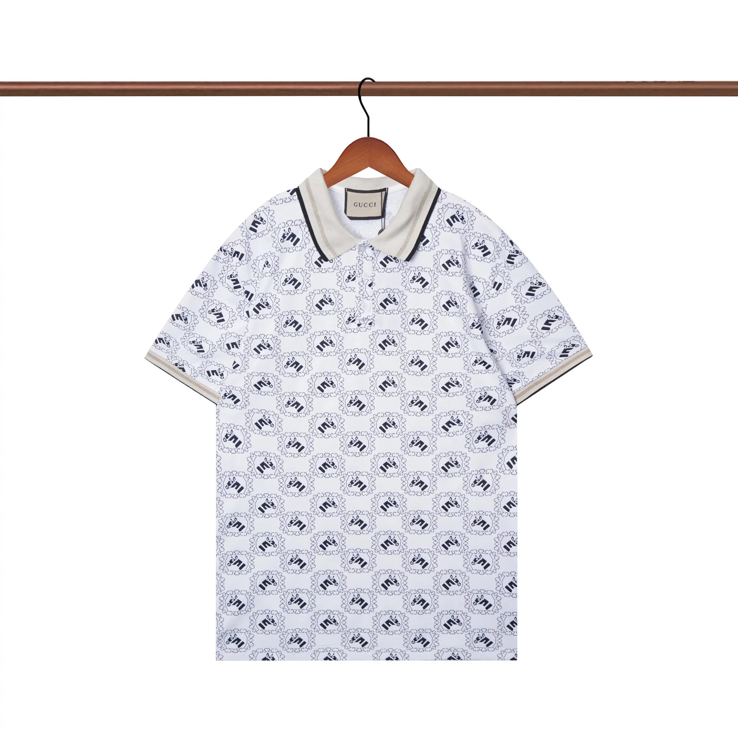Gucci Logo Print White Polo Shirt - 31