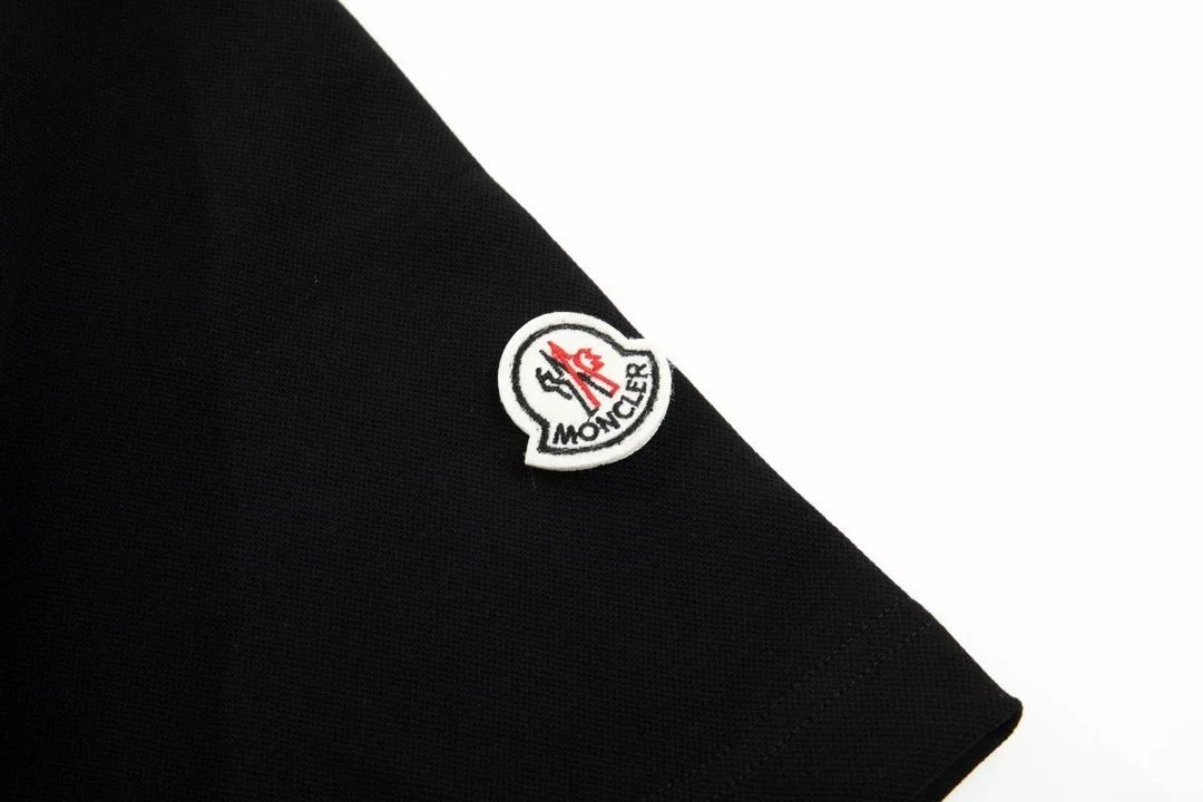 Moncler Classic White Polo with Red-Blue Trim and Logo Embroidery Polo Shirt - 9