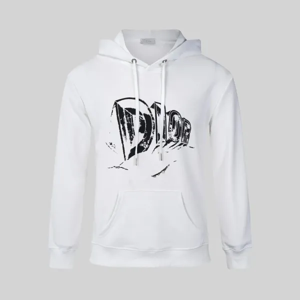 Dior Oblique Stripe Hoodie White - 13