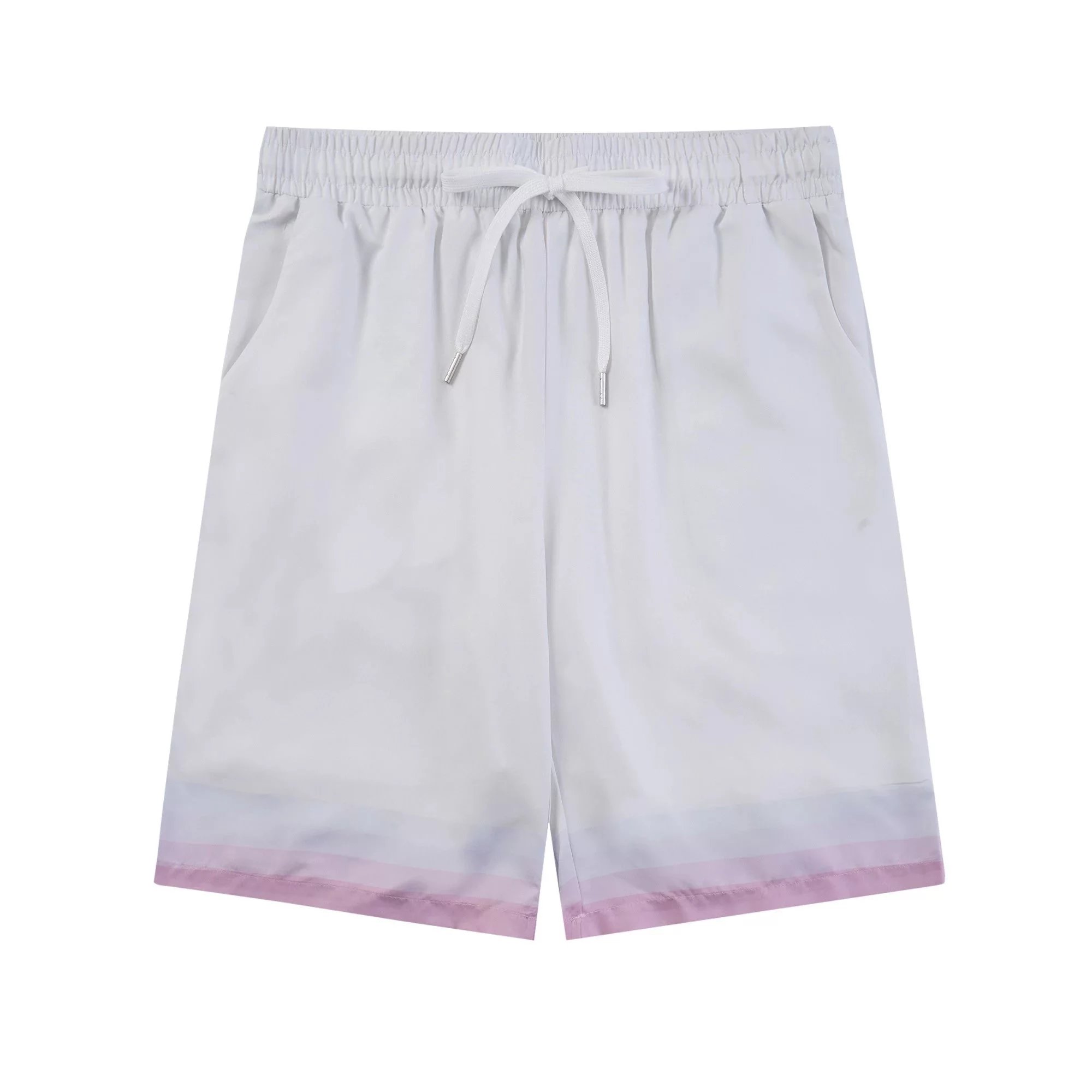 Design Grid Print Baseball Shorts White Pink Green - 29