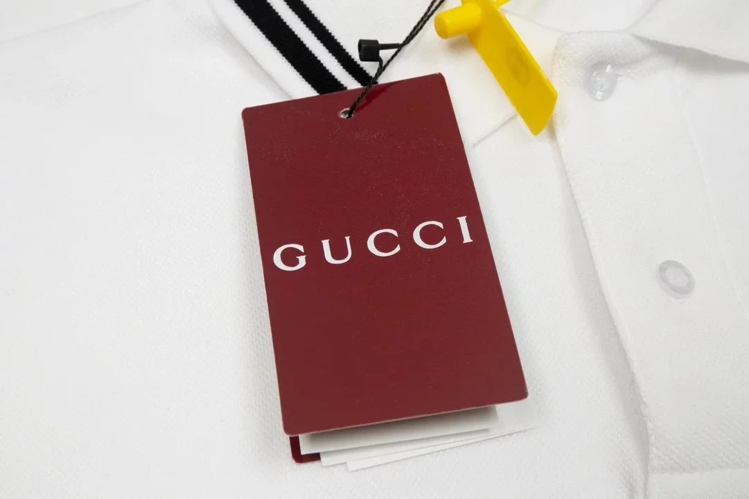 Gucci Logo Print White Polo Shirt - 6