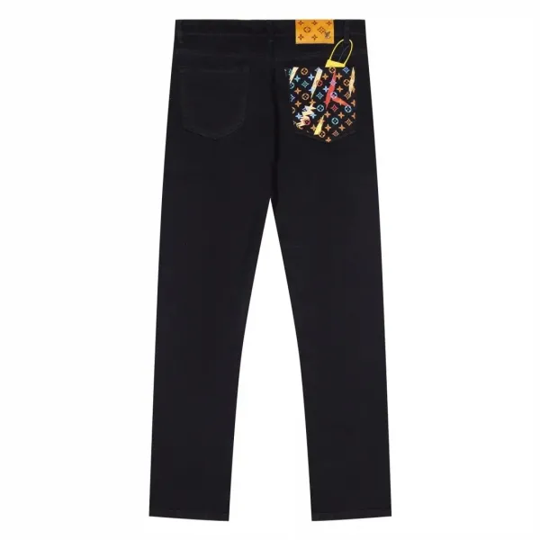 Louis Vuitton x Takashi Murakami Monogram Flower Patch Black Jeans - 15