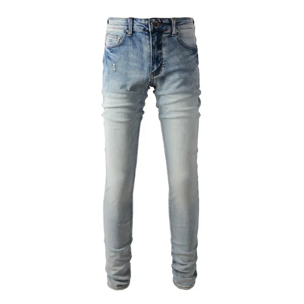 Distressed Printed Patchwork Black Jeans - 21