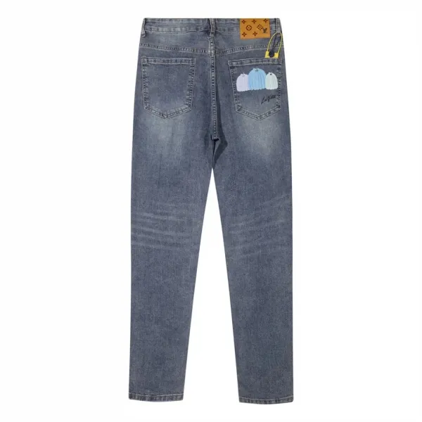 Louis Vuitton x Takashi Murakami Monogram Flower Patch Black Jeans - 24