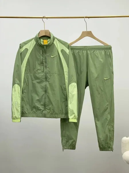Nike Windbreaker Jacket and Track Pants Set White / Black Tracksuit - 7