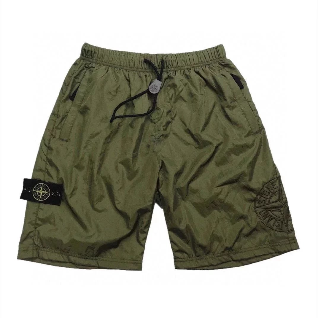 Stone Island Compass Logo Shorts Gray - 17