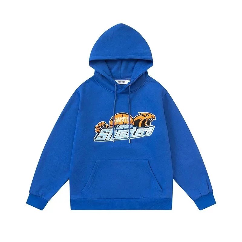 Trapstar Black and Blue Arch Logo Hoodie and Sweatpants Set - 12