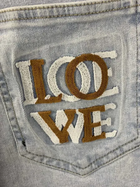 Loewe Anagram Logo Straight-Leg Jeans Dark Wash - 8