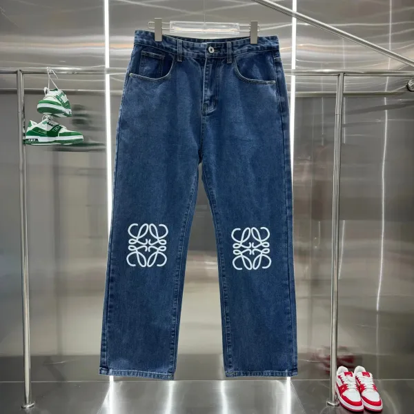 Loewe Anagram Logo Straight-Leg Jeans Dark Wash - 12
