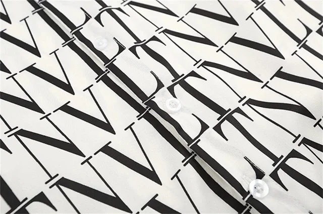 Valentino Shirts Printed Button-Up Shirt product detail image 7