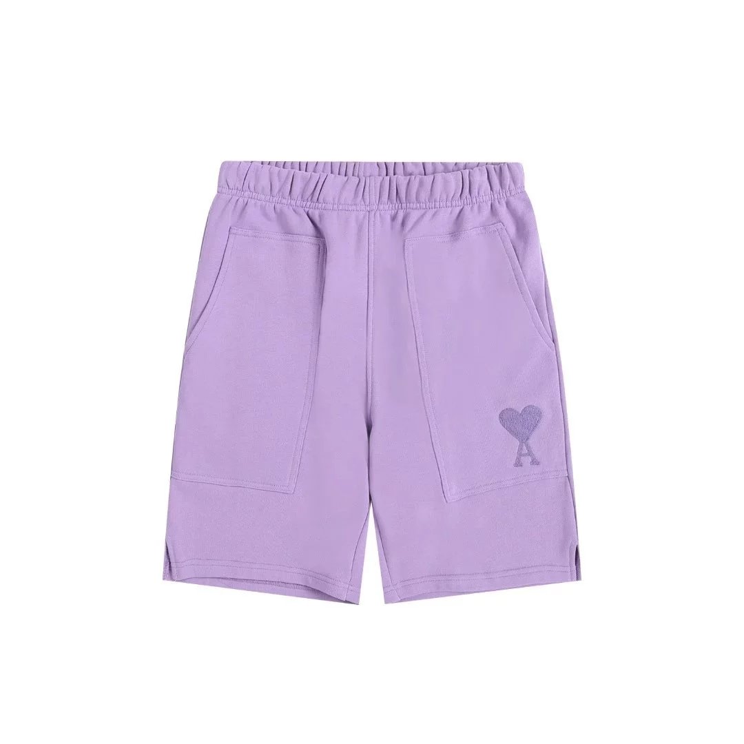 Ami Paris Heart Logo Shorts Beige - 43