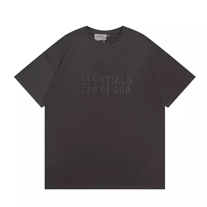 Fear of God Essentials Logo Print Beige T-Shirt and Shorts Set - 8