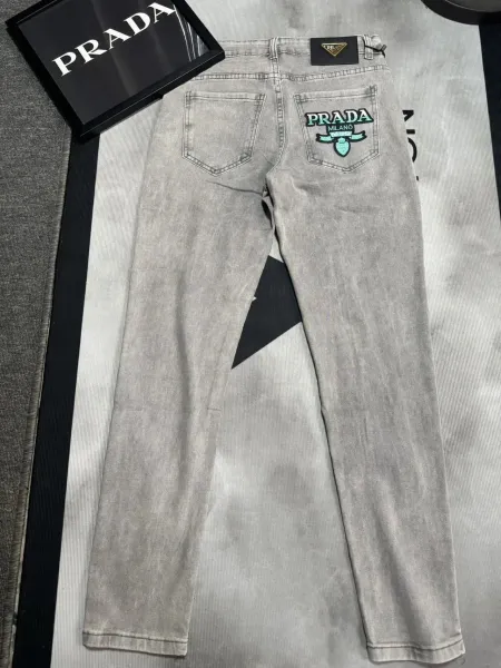 Prada Logo-Embroidered Black Jeans - 16