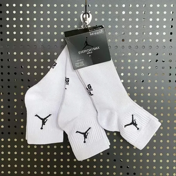 Air Jordan Everyday Crew Socks Beige Purple Brown Socks - 18