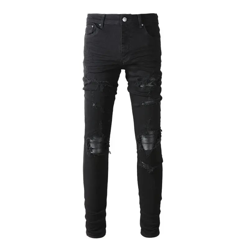 Gallery Dept. Patchwork Distressed Black Jeans - 25