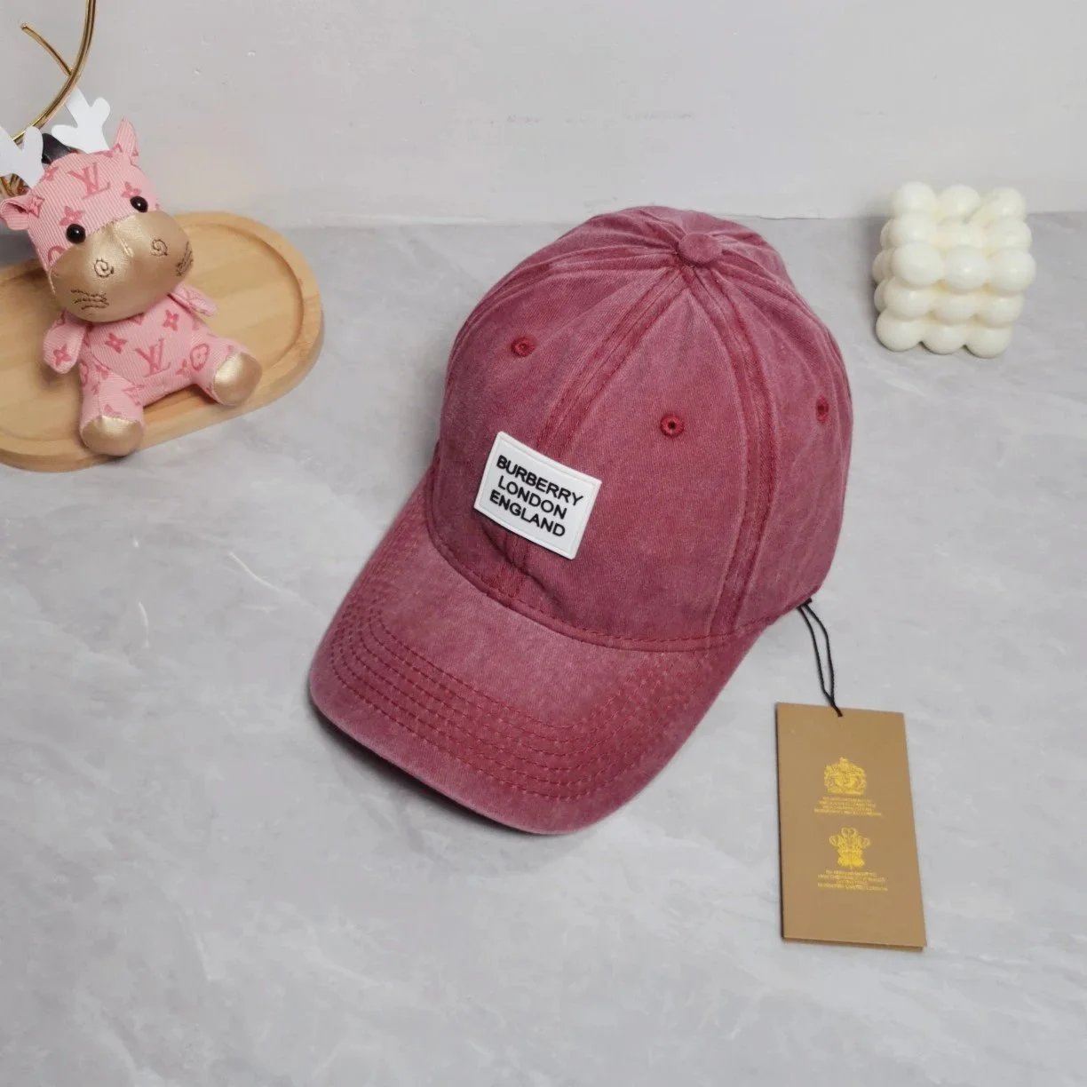 Burberry Check Print Baseball Cap White - 16