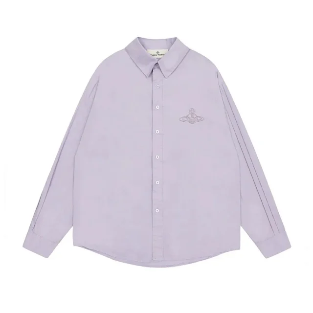 Vivienne Westwood Shirts Orb Embroidered Long-Sleeve Button-Up Shirt product detail image 15