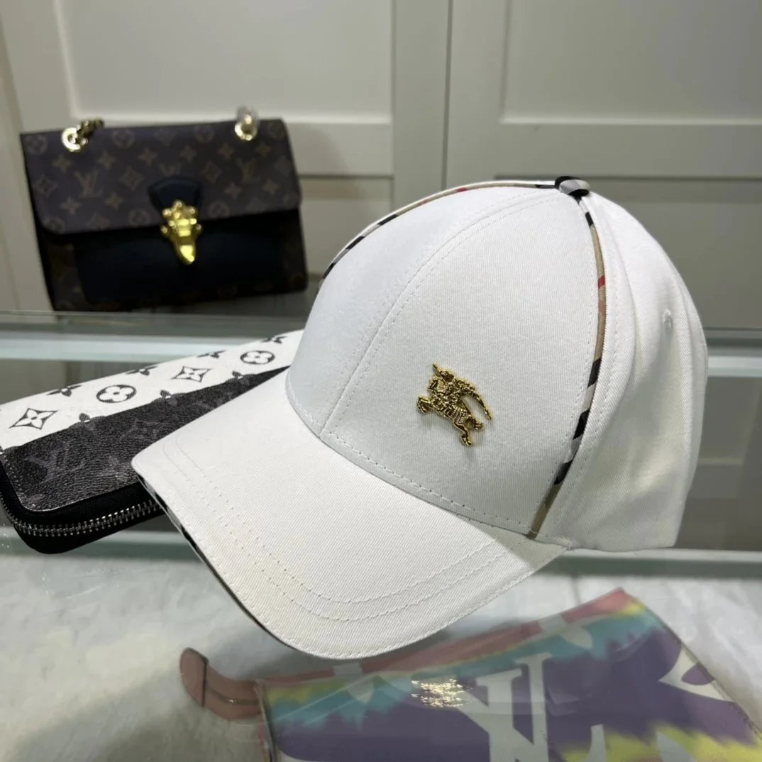 Burberry Classic Check Baseball Cap Beige - 13