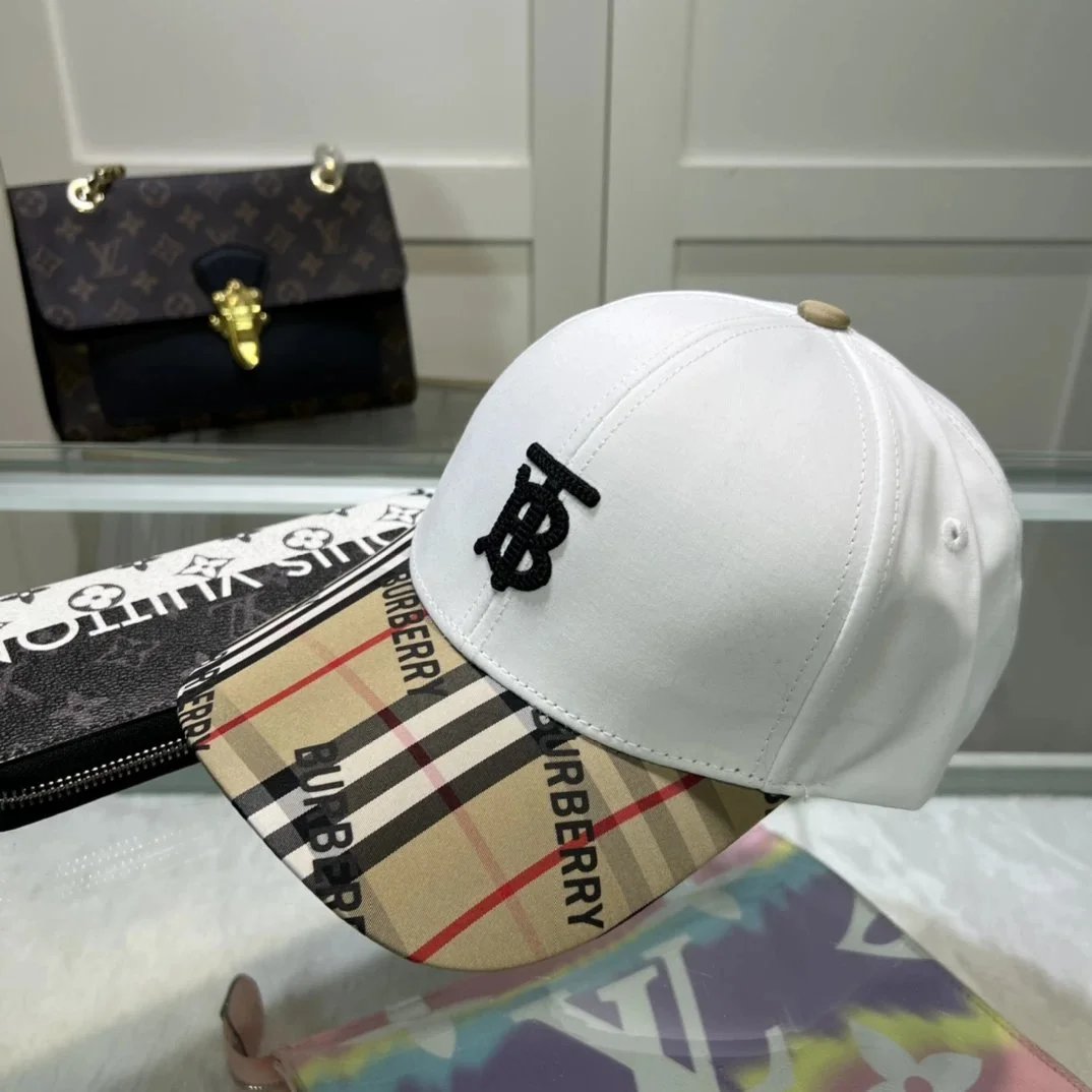 Burberry Classic Check Baseball Cap Beige - 22