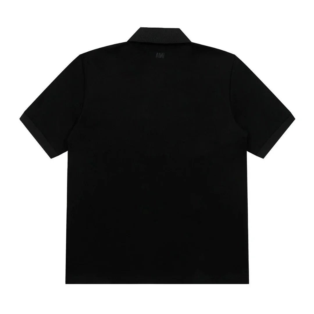 AMI Paris Heart Logo Polo White Polo Shirt - 4