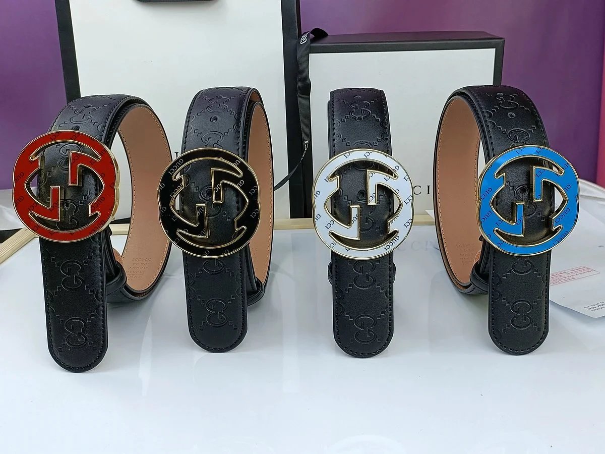 Gucci Marmont Double G Buckle Leather Belt Black - 3