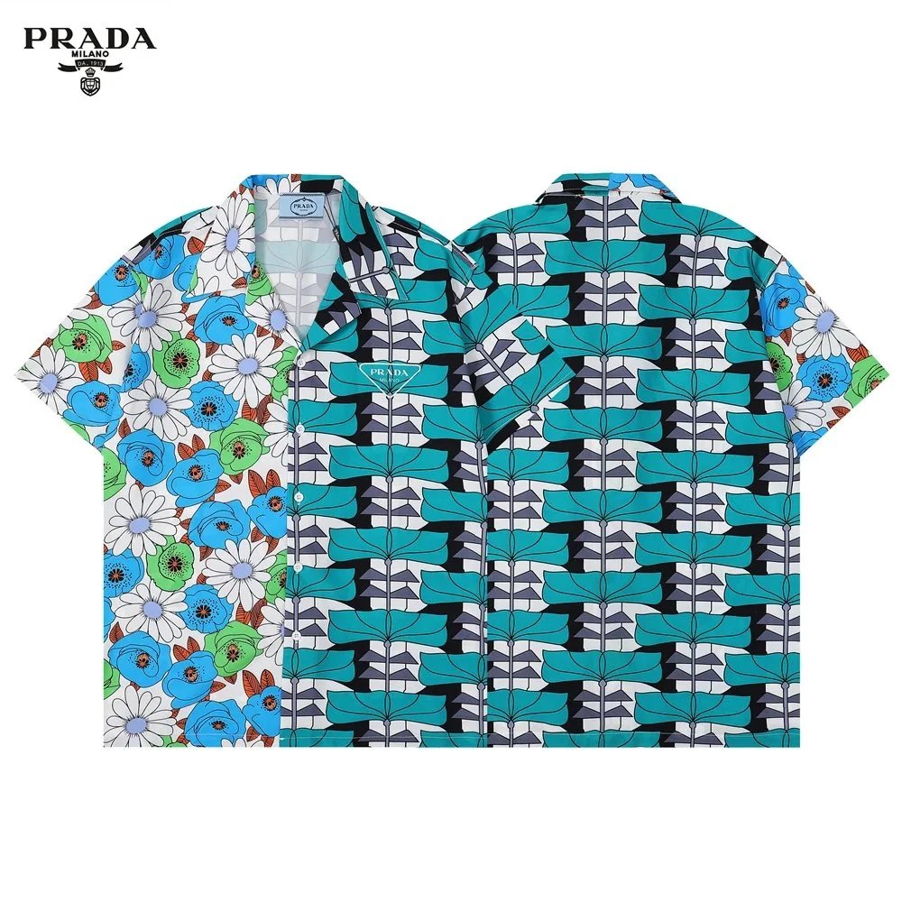 Prada Camouflage Panel Shirt Black - 17
