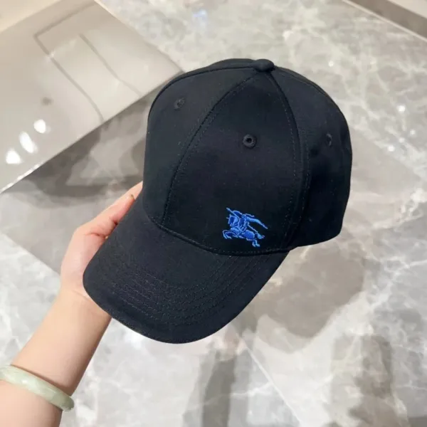 Burberry Logo Embroidery Baseball Cap Black - 27