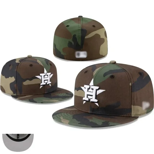 New Era Hats 59FIFTY-style flat-brim fitted baseball caps with embroidered team logos product detail image 16