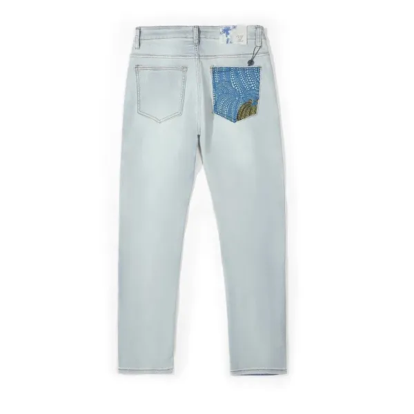 Louis Vuitton Monogram Pocket Detail Light Wash Jeans - 31