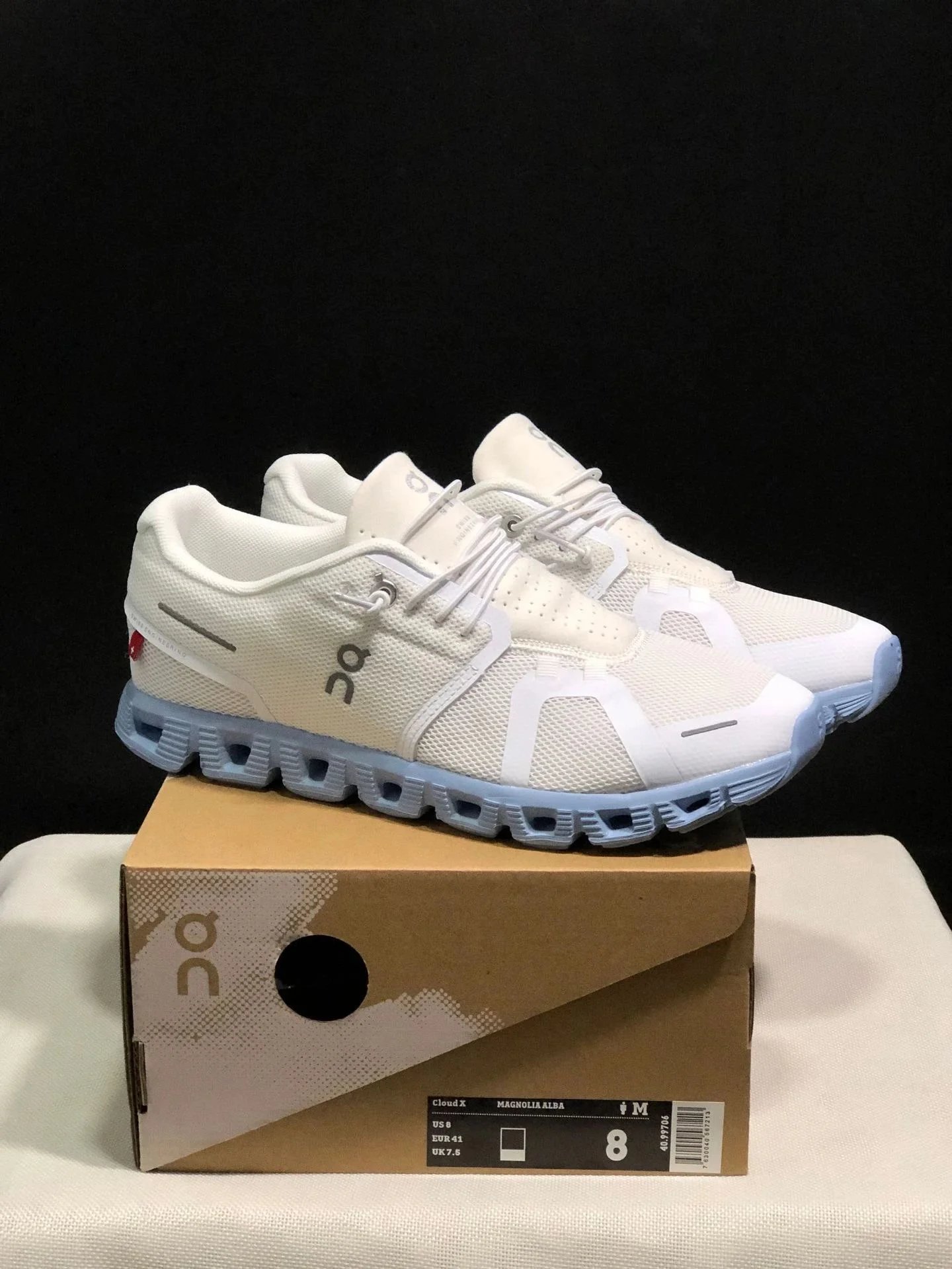 On Cloud X Rose Powder Soft Yarn Running Shoes - 12