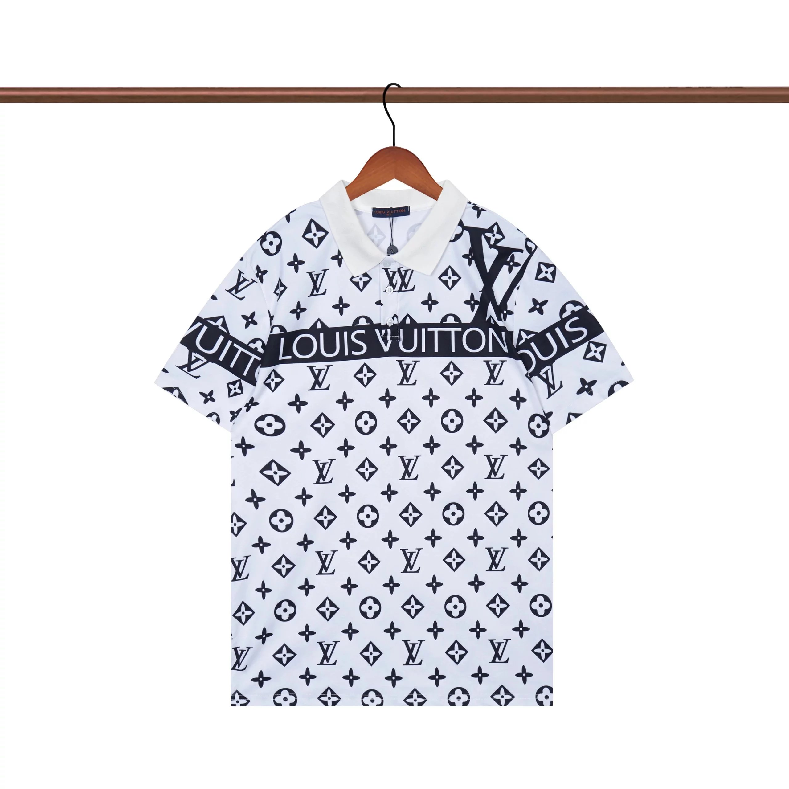Louis Vuitton Checkerboard Monogram Polo Black Polo Shirt - 24