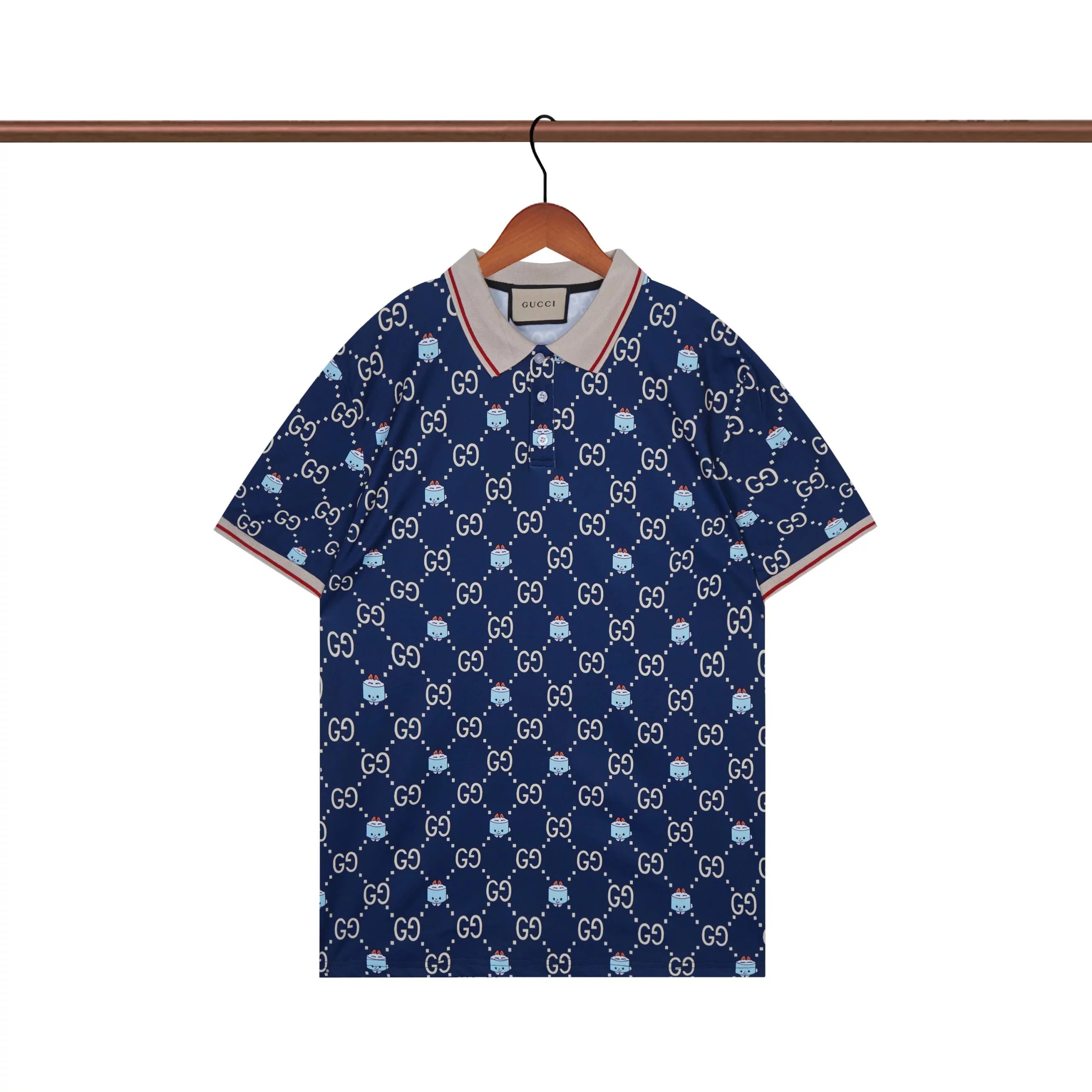Gucci Logo Print White Polo Shirt - 24