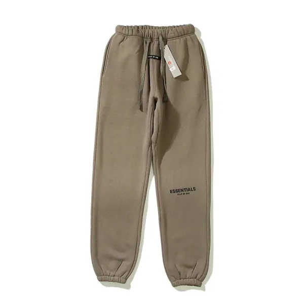 Essentials Track Pants Burgundy with Cream Side Stripes Sweatpants - 18