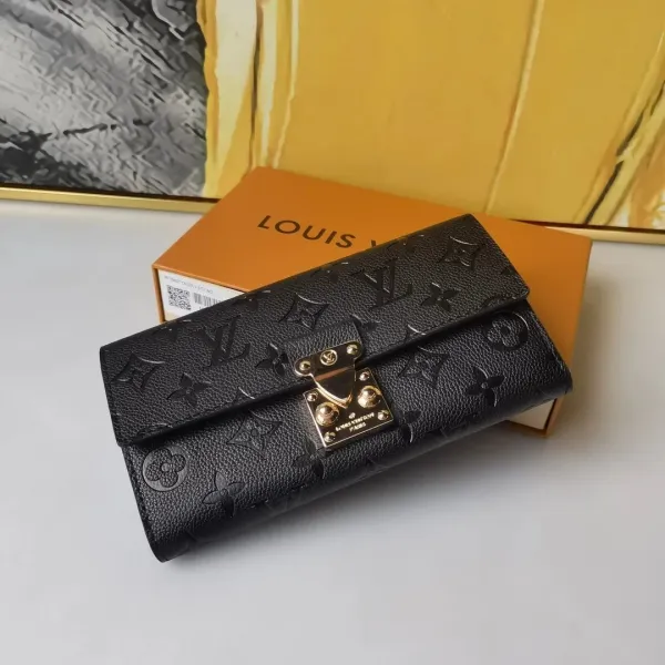 Louis Vuitton Monogram Empreinte Long Wallet Black - 14