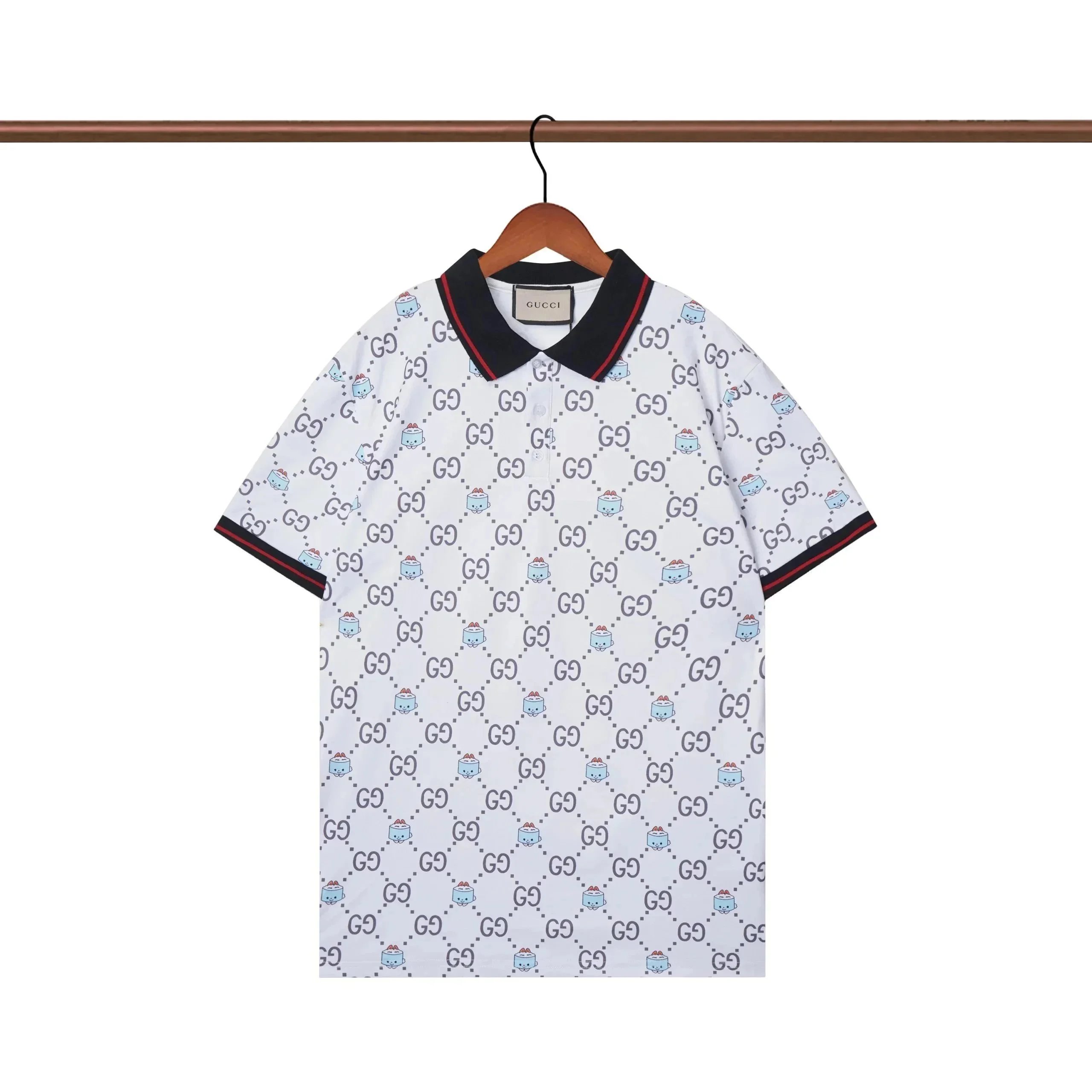 Gucci Tiger Print Polo Shirt Multicolor - 23