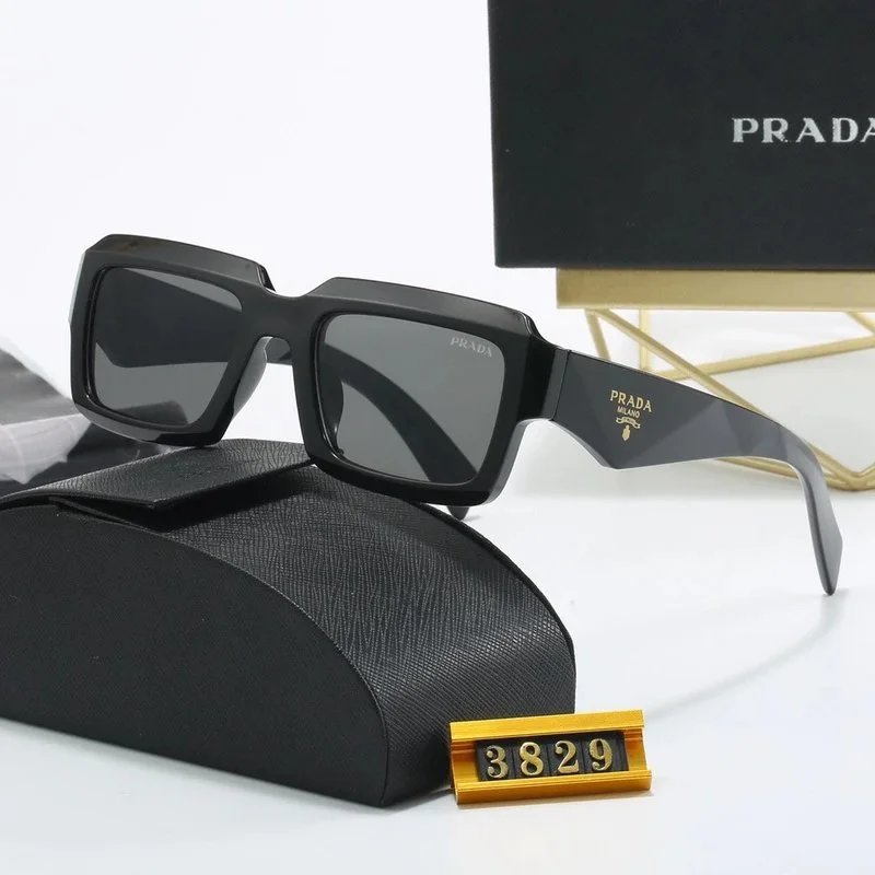 Prada Square Frame Green Acetate Sunglasses - 5