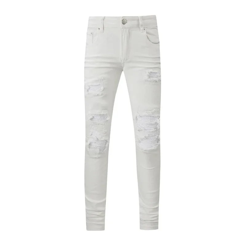 Distressed Printed Patchwork Black Jeans - 16