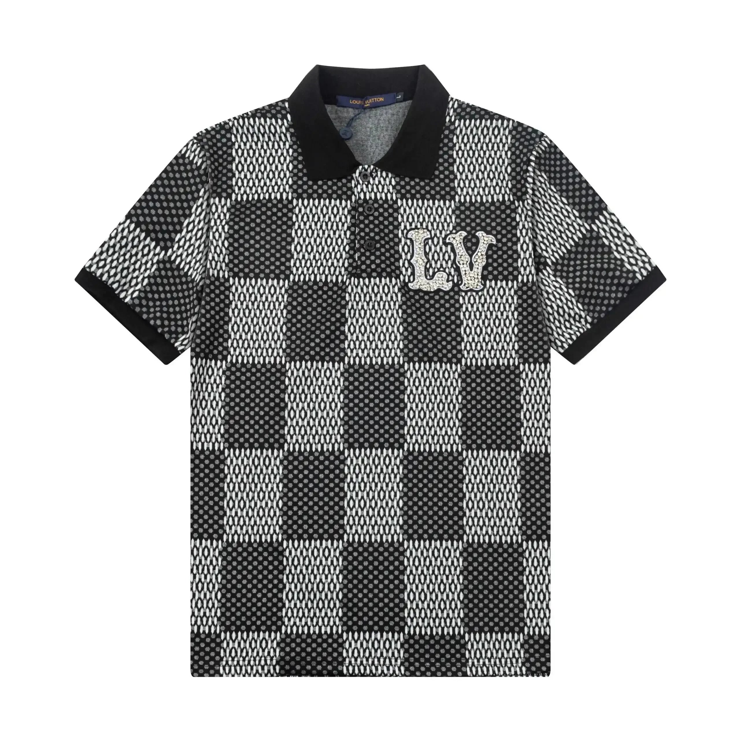 Louis Vuitton Monogram Square Patch Polo Gray Polo Shirt - 17
