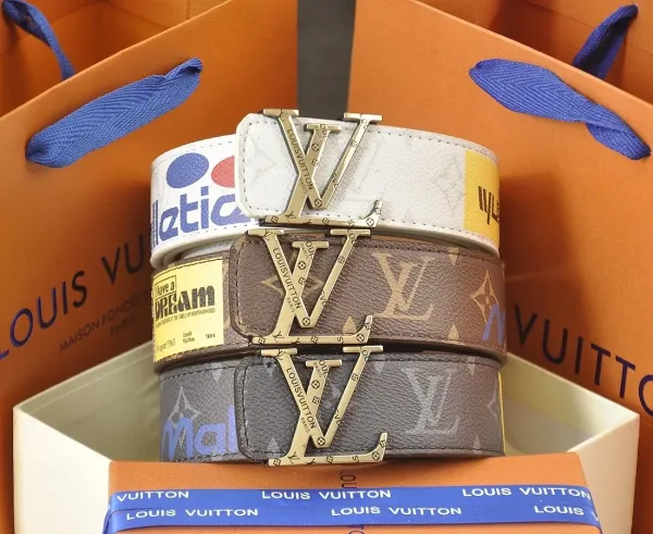 Louis Vuitton Monogram Reversible Belt with LV Turnlock Buckles Gray / Black - 3