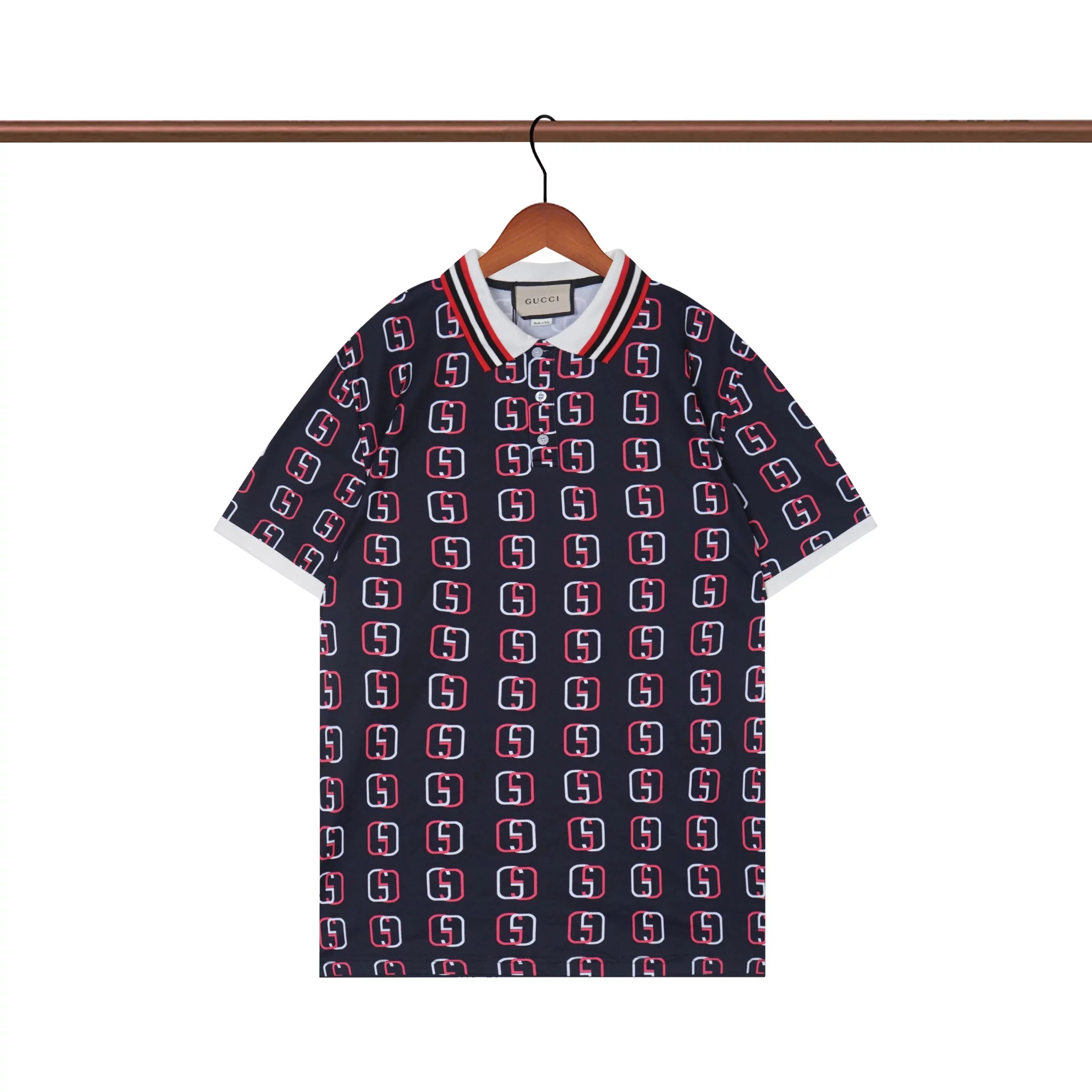 Gucci GG Logo Print Polo White Polo Shirt - 22