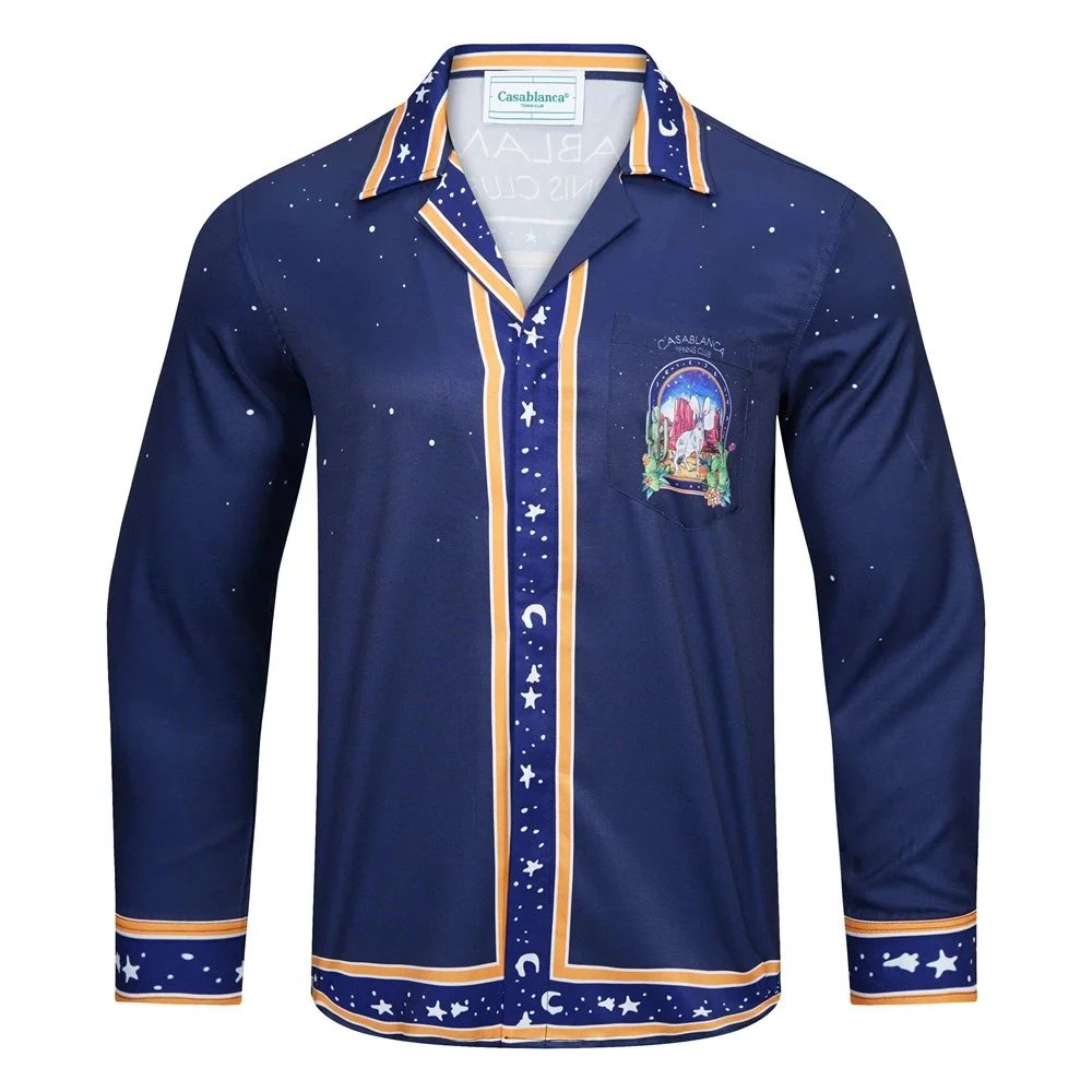 Casablanca Casa Print Long-Sleeve Shirt Multicolor - 28