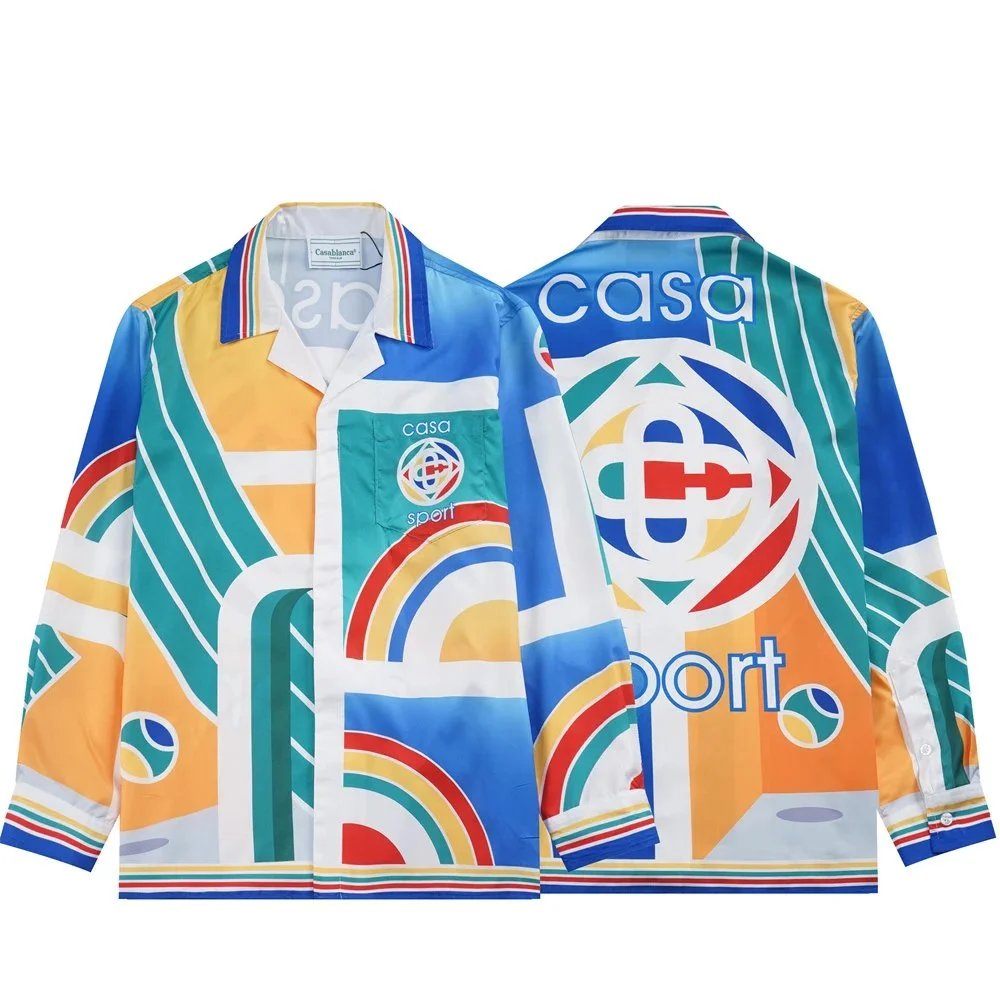 Casablanca Casa Print Long-Sleeve Shirt Multicolor - 34
