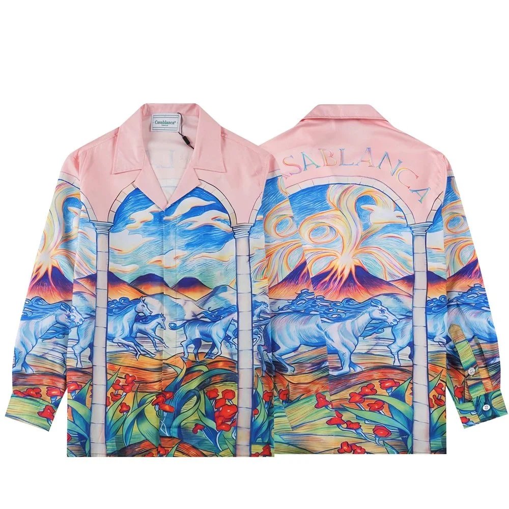 Casablanca Casa Print Long-Sleeve Shirt Multicolor - 39