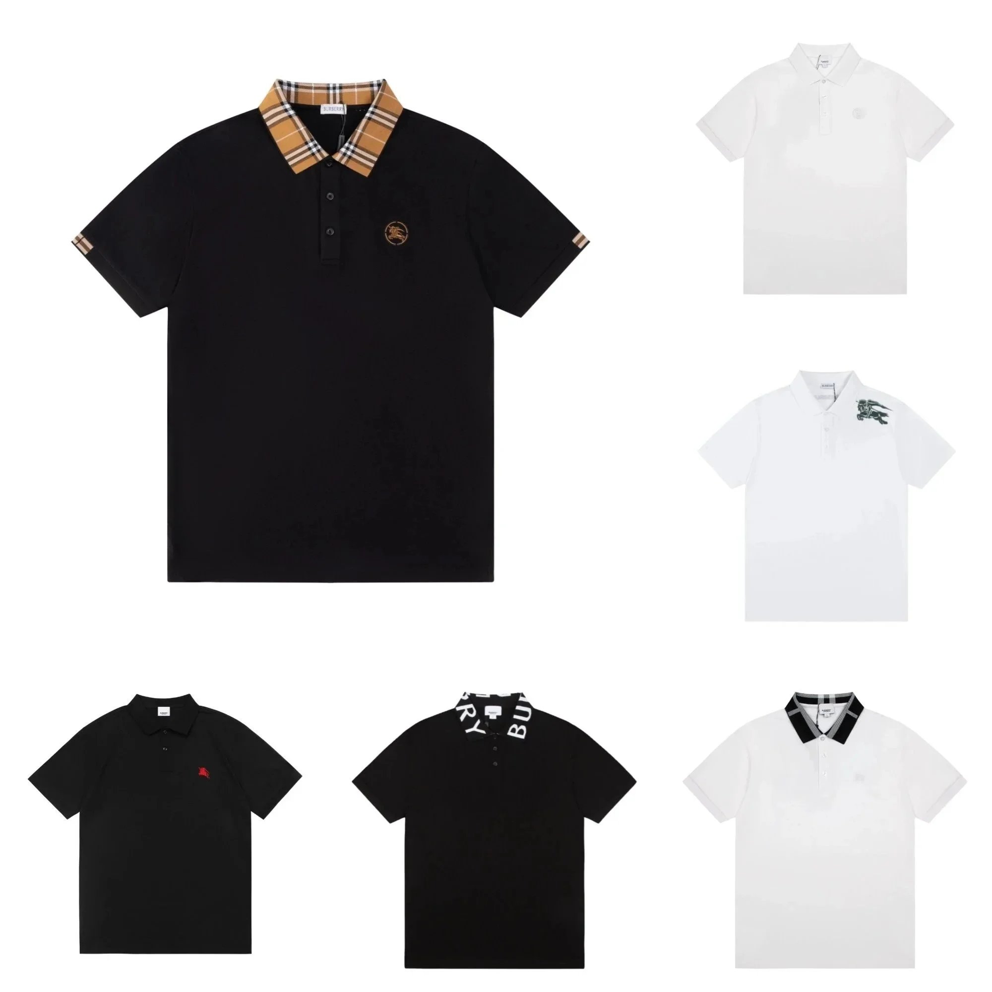 Burberry Check Collar Polo Shi