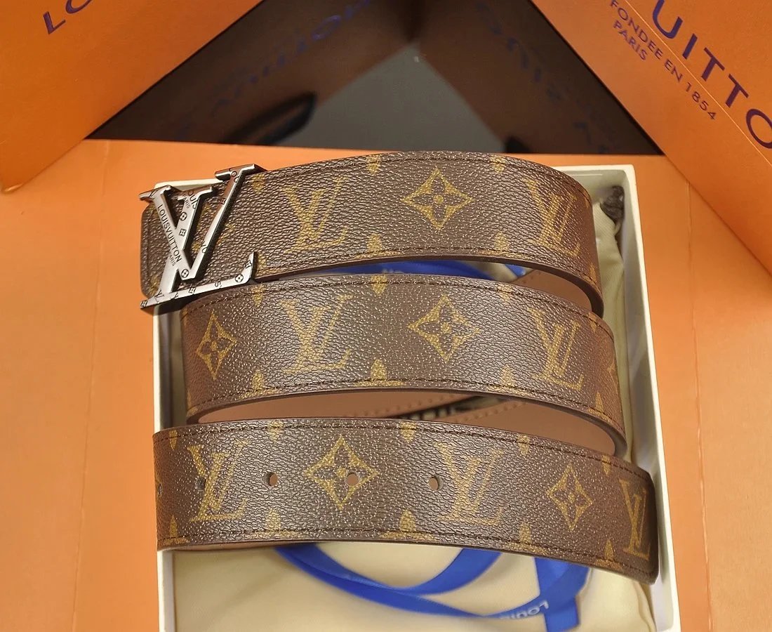 Louis Vuitton Damier Graphite Reversible Belt with LV Buckles Black / Gray Belt - 3