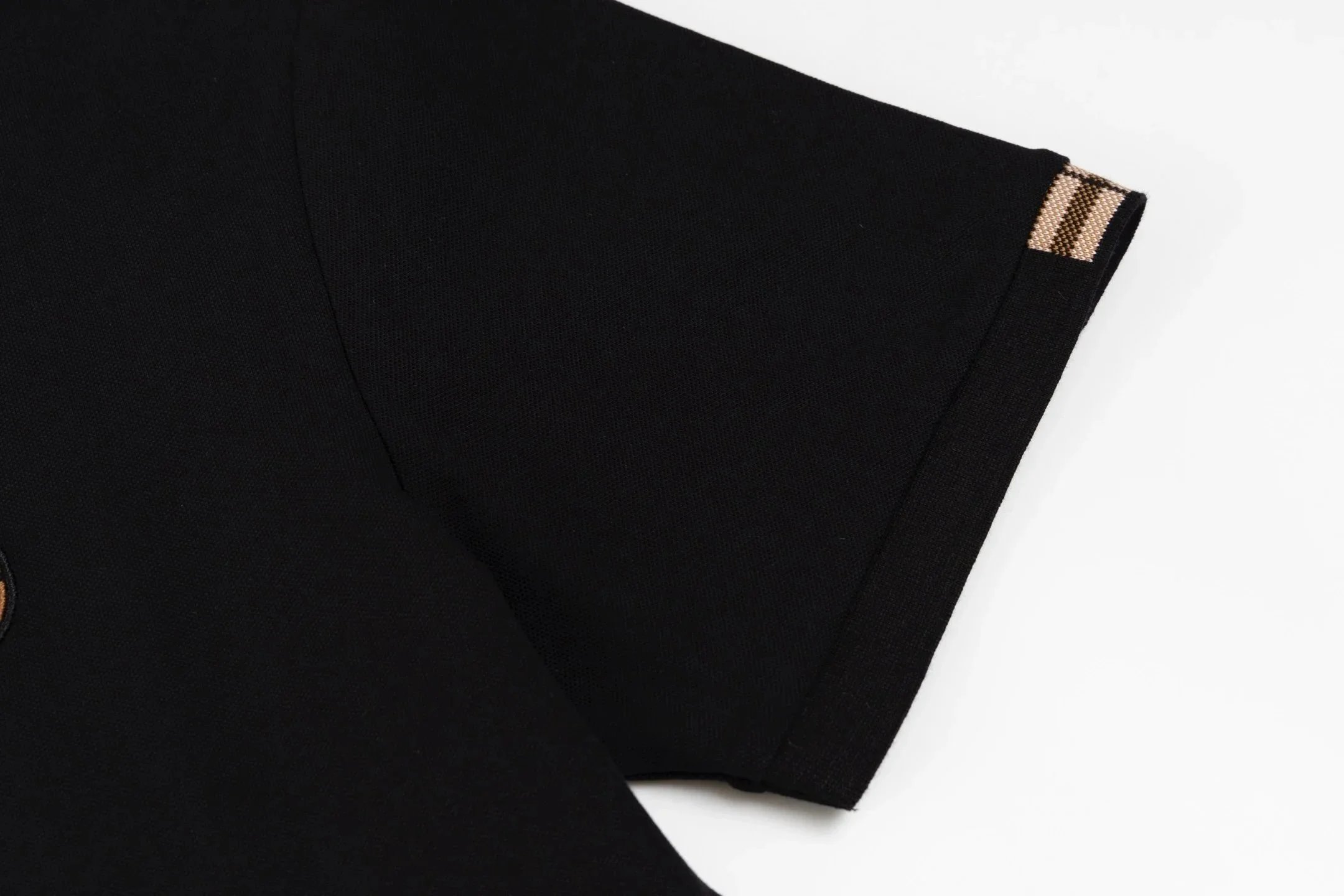 Burberry Equestrian Knight Embroidered Black Polo Tops Polo - 8