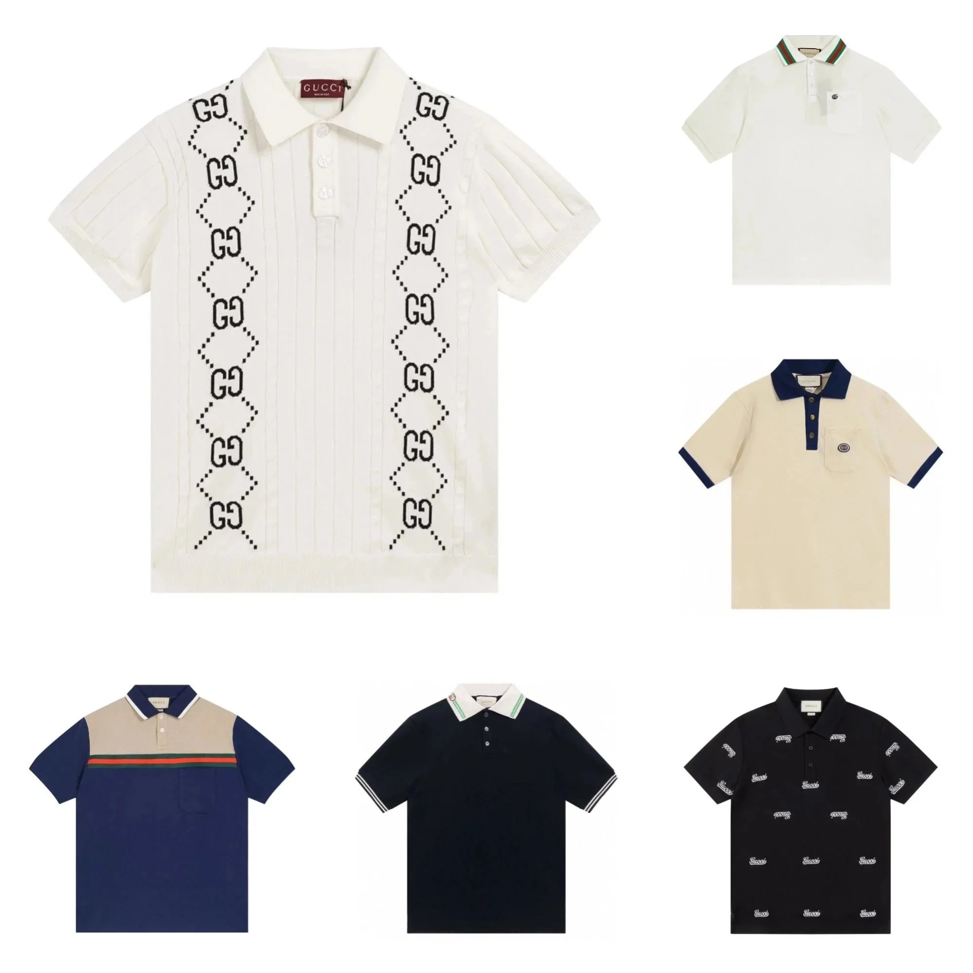 Gucci GG Supreme Polo Shirts [