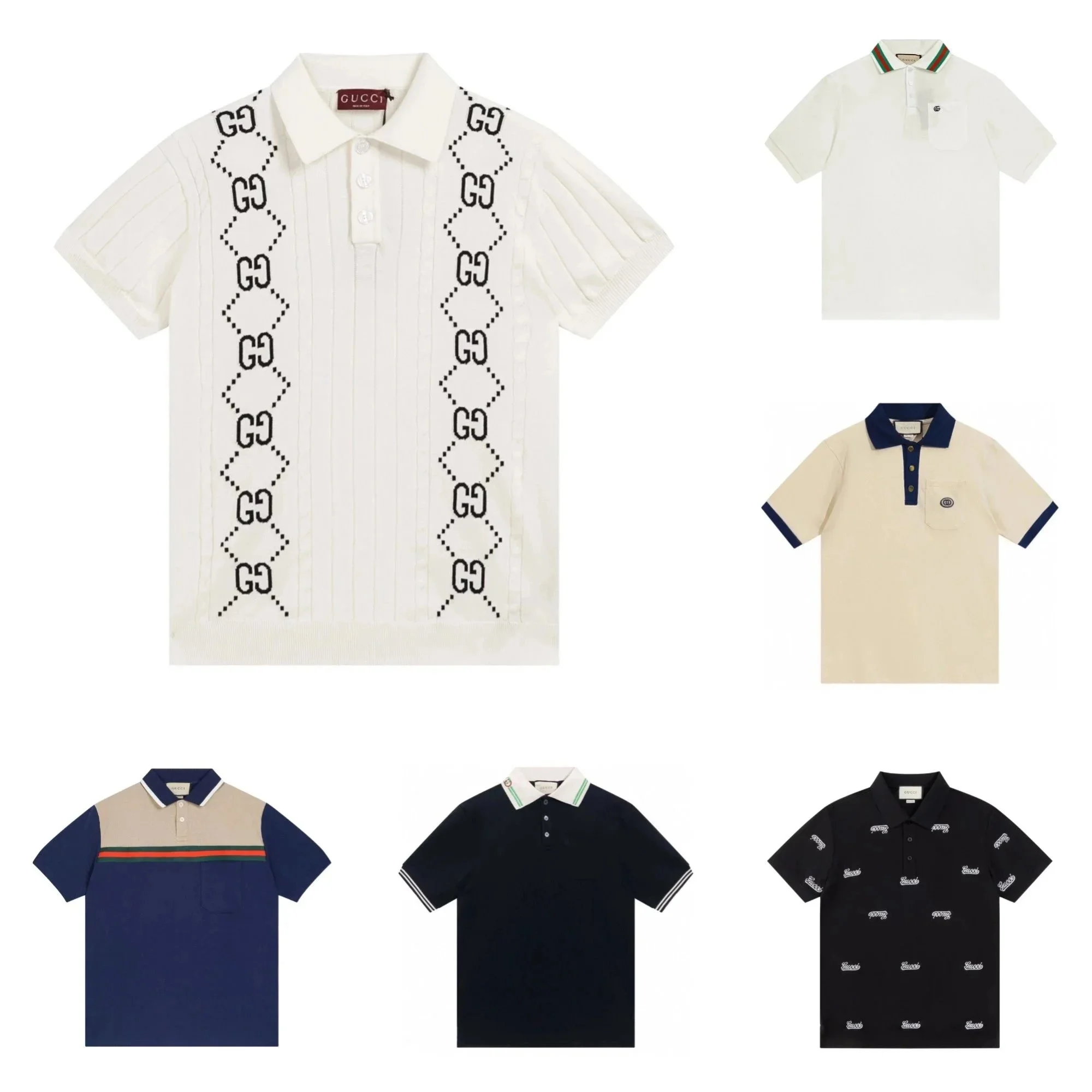 Gucci GG Short-Sleeve Polo Shirt