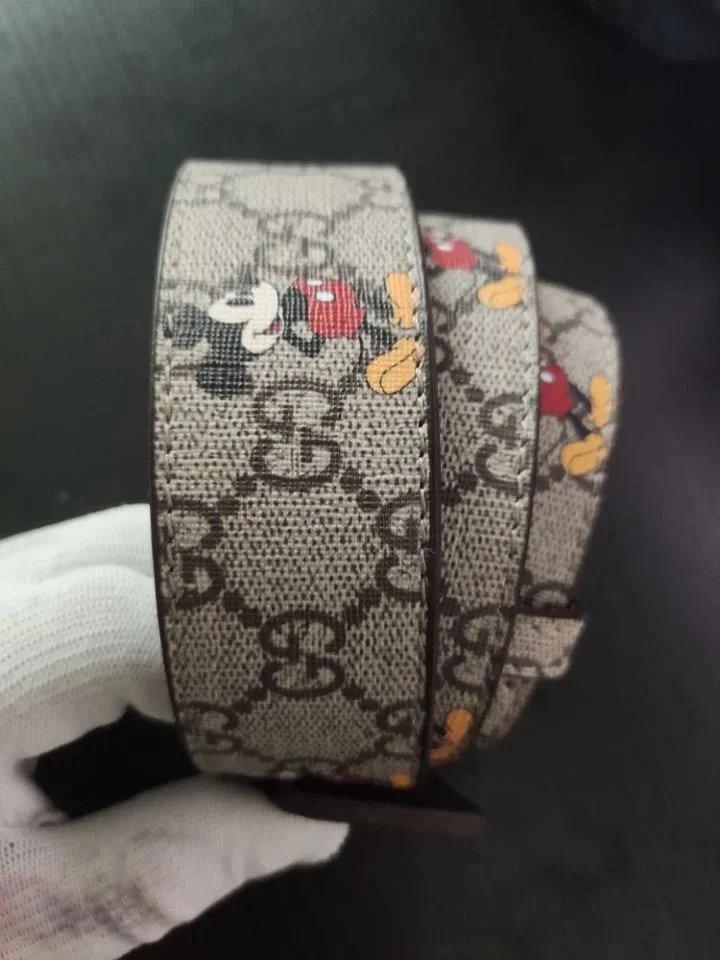 Gucci Disney x Gucci Bee Motif Belt Gray - 8